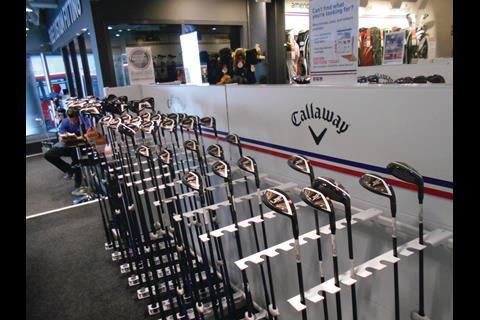 Downstairs are clothing and accessories, while the clubs and putters that might most readily be associated with the sport are all housed on the first floor.
